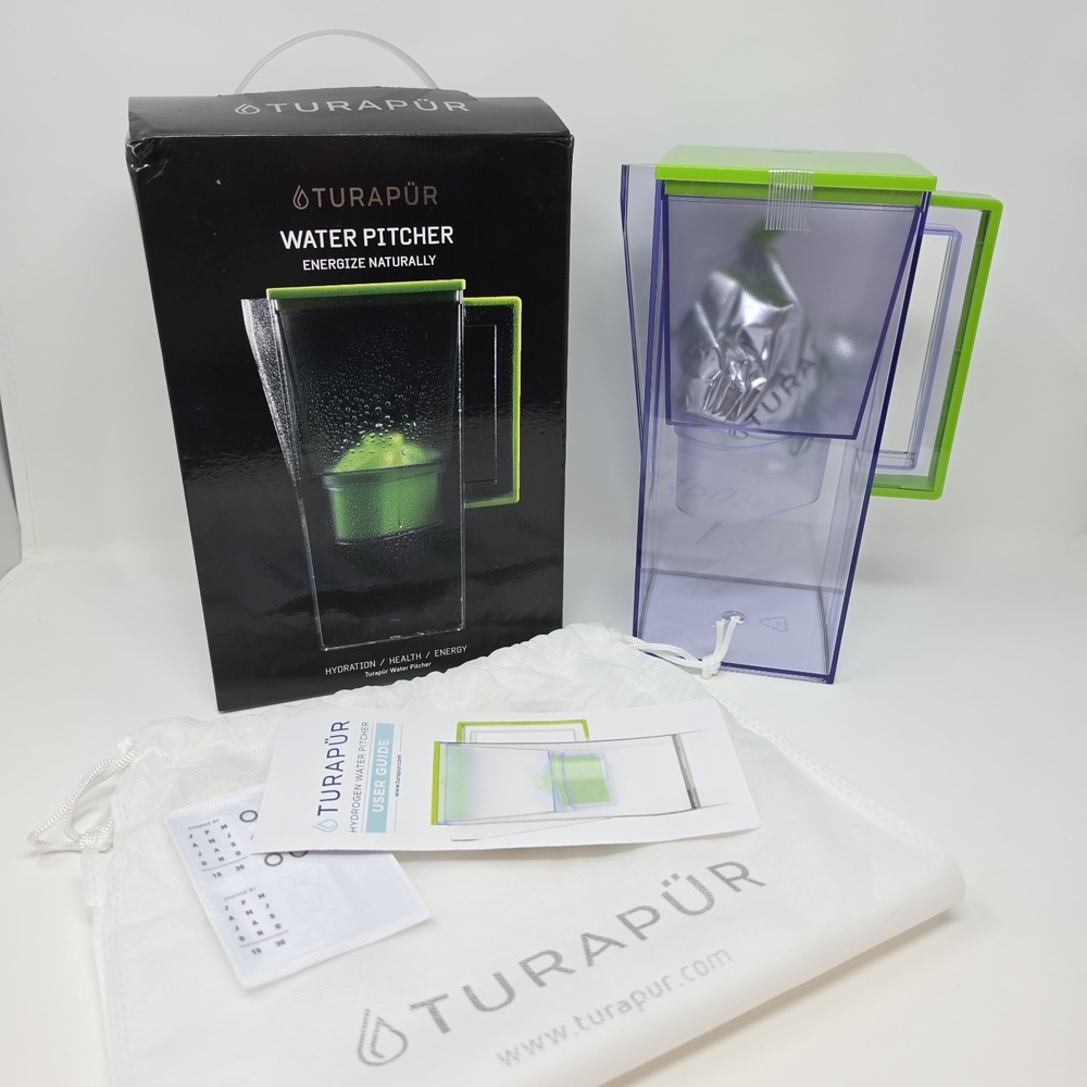New Open Box TURAPUR Hydrogen Water Pitcher with Filter ~ Energize Naturally - Picture 1 of 16